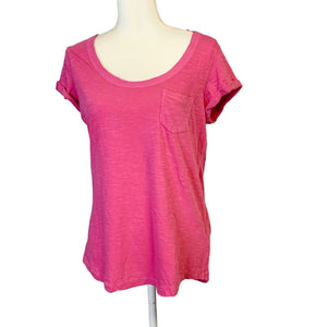 EUC Pre-owned Banana Republic Scoop Neck Short Sleeve Super Soft  Pink T-Shirt Size Small