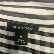 Load image into Gallery viewer, Pre-owned I Heart Ronson Women&#39;s Top Button Down Long Sleeve Striped Shirt Size Medium