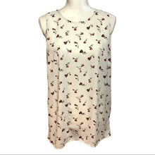Load image into Gallery viewer, EUC Pre-owned Pleione Sleeveless Top Scallop Back Beautiful Floral Blouse Tops Size XS