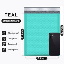 Load image into Gallery viewer, UCGOU Bubble Mailers 8.5x12 Inch Teal 25 Pack Poly Padded Envelopes #2 Medium Mailing Opaque Packaging Postal Self Seal Waterproof Boutique Shipping Bags for Clothes Makeup Supplies