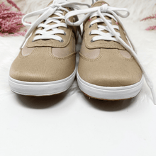 Load image into Gallery viewer, Pre-Owned Womens Keds Ortholite Lace up Canvas Beige Lightweight Flat Shoes Size 9