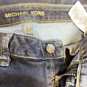 EUC Pre-owned Women Michael Kors Izzy Skinny Jeans Mid Rise Dark Wash Blue Denim Size 4