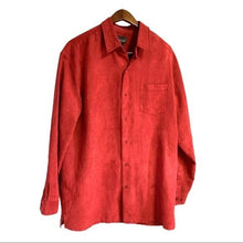 Load image into Gallery viewer, EUC Pre-Owned Cezani Men&#39;s Collared Long Sleeve Scarlet Red Button Down Shirt Size LT