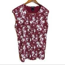 Load image into Gallery viewer, EUC Pre-owned Ann Taylor Round Neck Sleeveless Floral Blouse Top Size Small