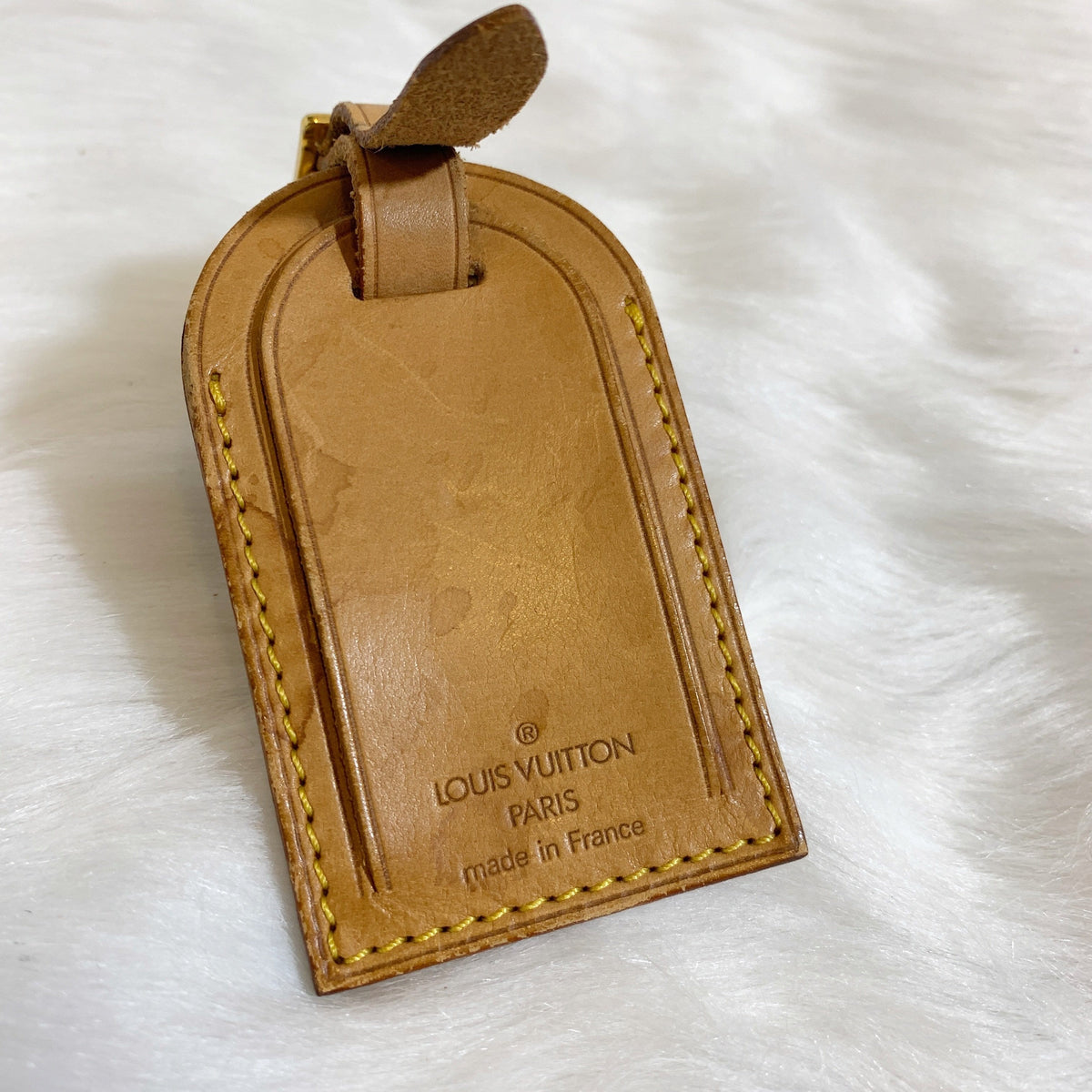 Louis Vuitton Name Tag Brown Leather ref.1007189 - Joli Closet