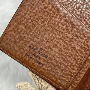 028 Pre-owned Louis Vuitton Long Wallet Checkbook Monogram MI0995