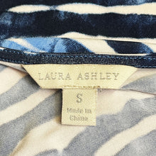 Load image into Gallery viewer, Pre-owned Laura Ashley V Neck 3/4 Sleeves Stripes Camo Top Super Soft Blouse Size Small
