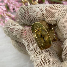 Load image into Gallery viewer, 081 Pre-owned Authentic Louis Vuitton Gold Tone Chain Padlock &amp; Key