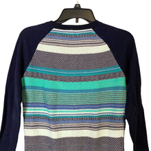 Load image into Gallery viewer, Pre-owned Merona Stripes Multicolor Cotton 3/4 Sleeve Button Down Cardigan Sweater Small