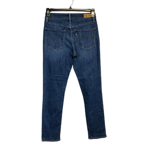 EUC Pre-owned Levi's Women's Dark Wash Mid Rise Skinny Stretch Blue Denim Jeans Size 6