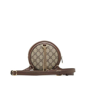 002 Pre Owned Auth GUCCI GG Mini Supreme Round Ophidia Backpack 598661.493075