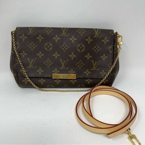 181 Pre Owned Authentic Louis Vuitton Favorite MM Monogram Crossbody Bag SA4153
