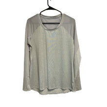 Load image into Gallery viewer, Reebok Pre-owned Active Athletic Long Sleeve Top Partially Netted Gray Shirt Size Medium