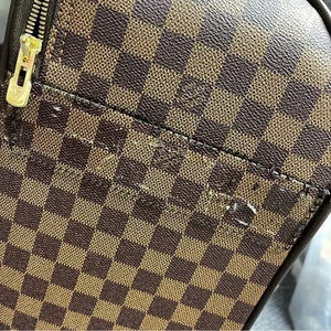 073 Pre Owned Auth Louis Vuitton Pégase 55 Damier Ebene Trolley Luggage SP0051