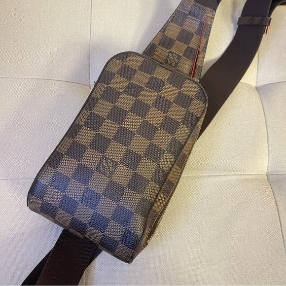 212 Pre Owned Auth Louis Vuitton Geronimos Damier Ebene Crossbody Bag CA1014