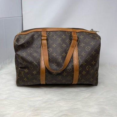 351 Pre Owned Authentic LOUIS VUITTON Monogram Sac Souple 45 Travel Bag