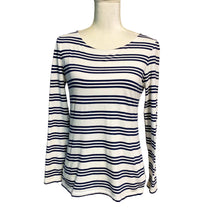 Load image into Gallery viewer, EUC Pre-owned Boden Women&#39;s Stripes Tee Long Sleeve Cotton Pullover Shirt Knit Top Size 6