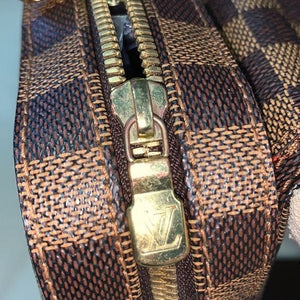 213 Pre Owned Auth Louis Vuitton Geronimos Damier Ebene Crossbody Bag CA0034