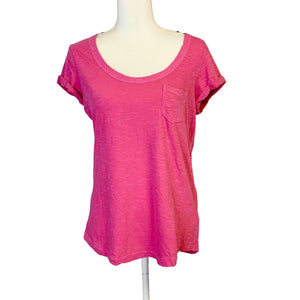 EUC Pre-owned Banana Republic Scoop Neck Short Sleeve Super Soft  Pink T-Shirt Size Small