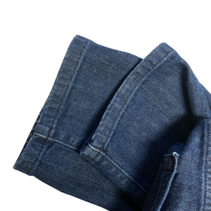 EUC Pre-owned Michael Kors Womens Front Zip Pockets Mid Rise Blue Denim Skinny Jeans Sz 12