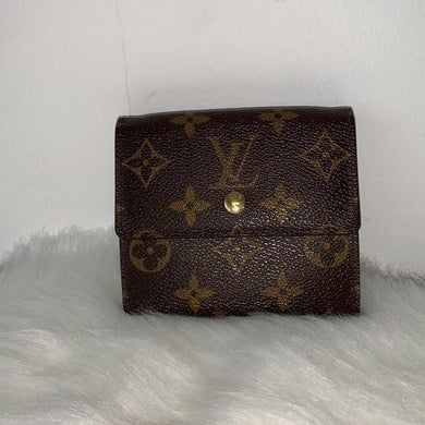0111 Pre Owned Auth Louis Vuitton Monogram Fleuri Elise Trifold Wallet SP0120