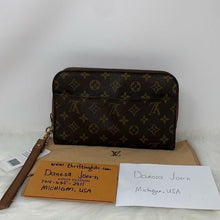 Load image into Gallery viewer, 283 Pre Owned Authentic Louis Vuitton Monogram Canvas Orsay Clutch Bag AR1915