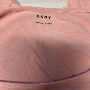 EUC Pre-owned DKNY Women's Blouse Boat Neck Short Sleeve Super Soft Top Size Small
