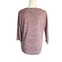 Load image into Gallery viewer, EUC Pre-owned The Limited Women&#39;s Scoop Neck Marled Marron 3/4 sleeves Soft  Pullover Sweater Size Small