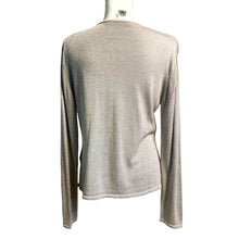 Load image into Gallery viewer, Pre-owned Outfit JPR Scoop Neck Long Sleeve Silk Blend Metallic Knit Sweater Top Sz Large
