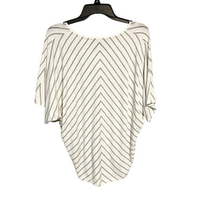WHBM Pre-owned Super Soft Kimono Sleeve V Neck Loose Fit Stripes Metallic Blouse Top Small