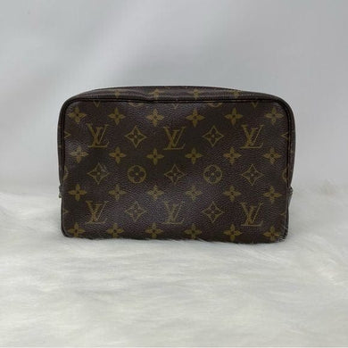 424 Pre Owned Auth Vtg Louis Vuitton Monogram Trousse Toiletry Cosmetic NO0919