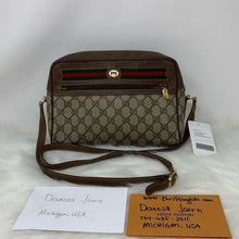 Load image into Gallery viewer, 285 Pre Owned Auth GUCCI Ophidia GG Supreme Shoulder Crossbody Bag 56.02.088