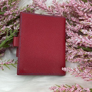 007 Pre-owned Authentic Hermes Card Holder Red