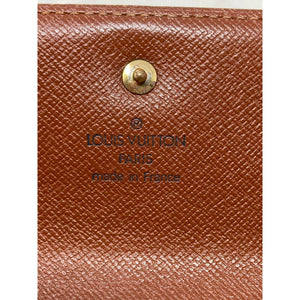 080 Pre Owned Authentic Louis Vuitton Monogram Long Trifold Wallet MB0032