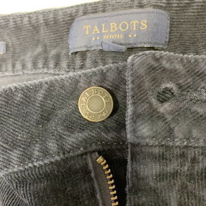 EUC Pre-owned Talbots Petites Women's Mid Rise Navy Corduroy Curvy Bootcut Jeans Size 8P