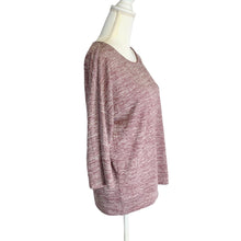 Load image into Gallery viewer, EUC Pre-owned The Limited Women&#39;s Scoop Neck Marled Marron 3/4 sleeves Soft  Pullover Sweater Size Small