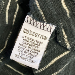 Pre-owned Habitat Womens 3/4 Sleeve Black White Stipes Cotton Knit Top Tunic Blouse Medium