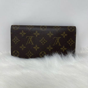 0152 Pre Owned Authentic Louis Vuitton Monogram International Long Wallet MI0953