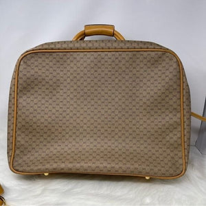 302 Pre Owned Auth GUCCI Micro GG Monogram Beige Suitcase Travel Bag 012.20.4869