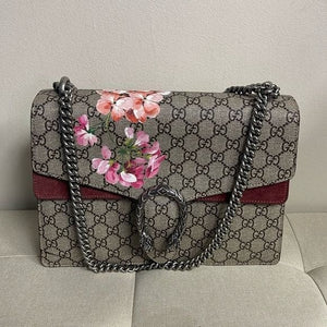 184 Pre Owned Auth GUCCI GG Supreme Blooms Dionysus Shoulder Bag 400235.5209.81