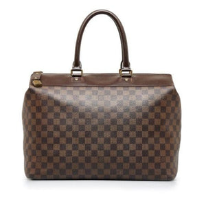08 Pre Owned Authentic Louis Vuitton Damier Ebene Greenwich PM Travel Bag AR1012