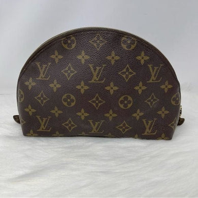 426 Pre Owned Authentic Louis Vuitton Monogram Trousse Demi Ronde Pouch TH1905