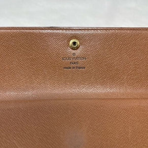 0152 Pre Owned Authentic Louis Vuitton Monogram International Long Wallet MI0953