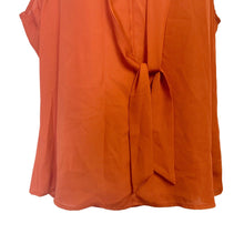 Load image into Gallery viewer, Pre-owned New York &amp; Co Sleeveless Orange Lightweight Breathable Sheer Blouse Size Medium