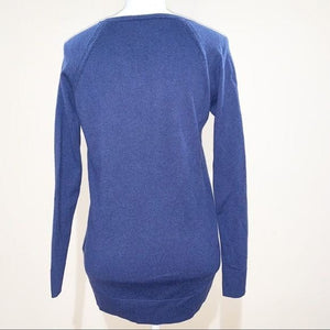 GAP Pre-owned V Neck Long Sleeve Merino Wool Blend Super Soft Pullover Knit Sweater Sz XS