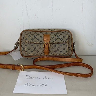241 Pre Owned Authentic Louis Vuitton Juliette Mini Lin Crossbody Bag TH0011
