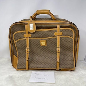 302 Pre Owned Auth GUCCI Micro GG Monogram Beige Suitcase Travel Bag 012.20.4869