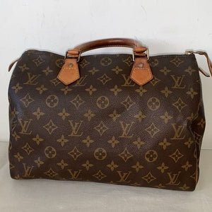 262 Pre Owned Authentic Louis Vuitton Monogram Speedy 30 Travel Handbag VI 8911