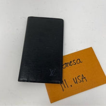 Load image into Gallery viewer, 0107 Pre Owned Auth Louis Vuitton Black Epi Leather Checkbook Card Wallet CA0936