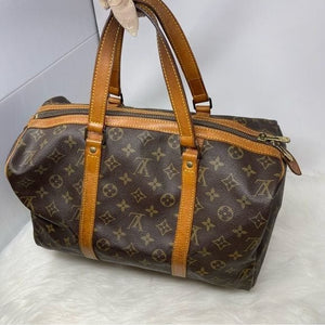 351 Pre Owned Authentic LOUIS VUITTON Monogram Sac Souple 45 Travel Bag